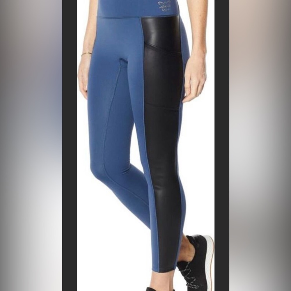 Laila Ali Sculpted High-Rise Legging Dark Denim Blue 741276A